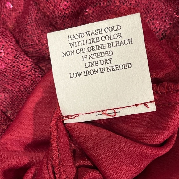 Crystal Doll Ruby Red Sequin Sleevless Mini Dress M - Picture 8 of 8